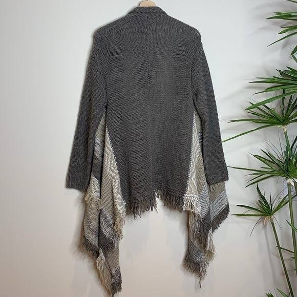 Lola || NWT Made in Italy Open Front Fringe Waterfall Knit Cardigan Sweater S - Picture 17 of 17